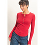 CASUALLY CUTE LONG SLEEVE TOP-RED