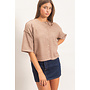 ALL BOXED IN CARDIGAN-DARK TAUPE