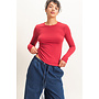 THE GO-TO LONG SLEEVE TOP-RED