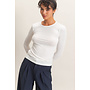 THE GO-TO LONG SLEEVE TOP-OFF WHITE