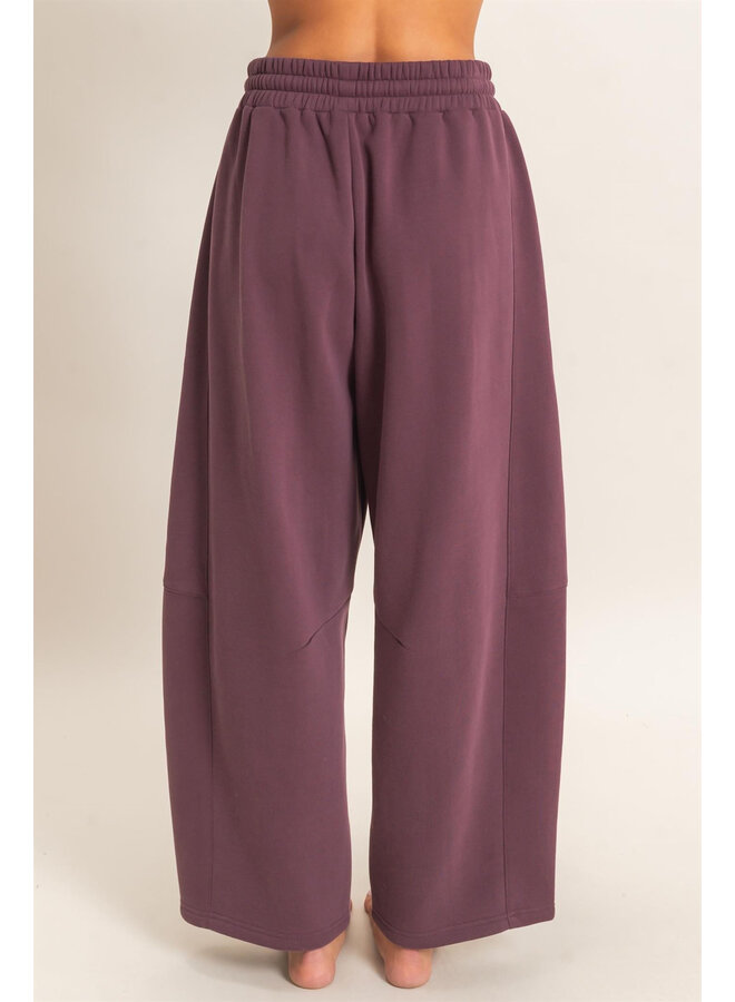COZY CURVE SWEATPANTS-COCOA