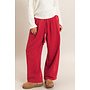 COZY CURVE SWEATPANTS-DARK RED