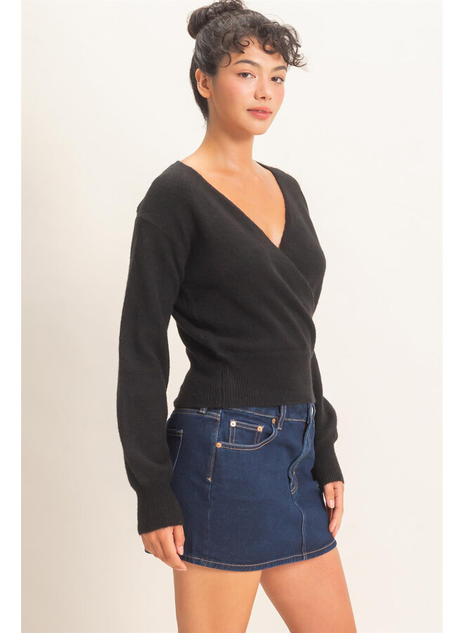 SIMPLY YOU LONG SLEEVE TOP-BLACK