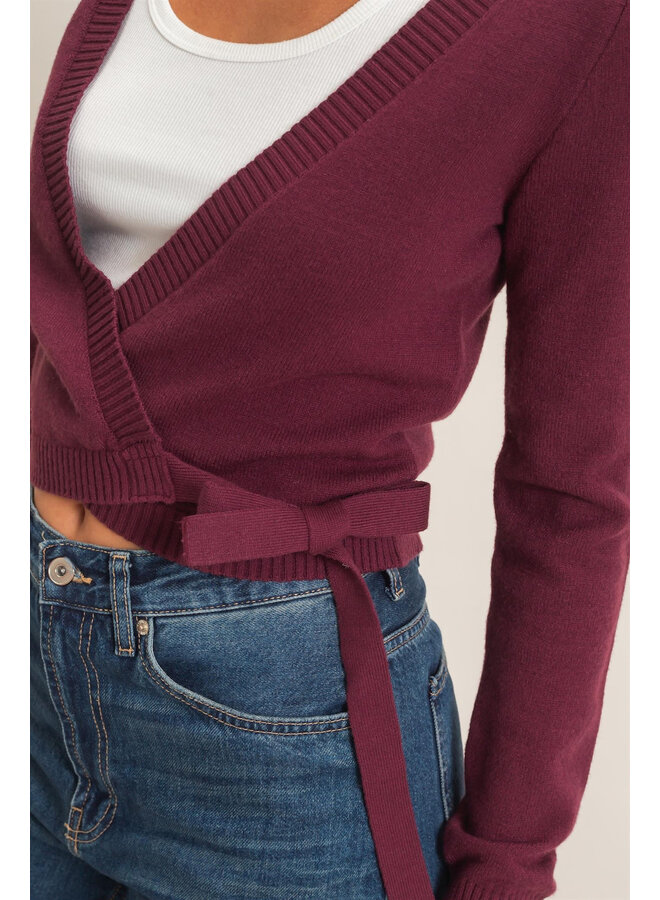 WRAP ME UP TOP-DARK CHERRY