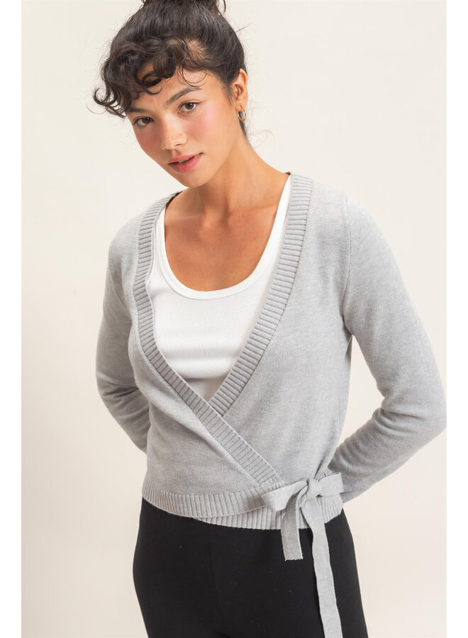 WRAP ME UP TOP-HEATHER GRAY