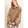 THE EASY DOES IT PULLOVER-BROWN