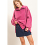 THE EASY DOES IT PULLOVER-FUSCHIA