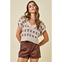 RETRO CHARM CROPPED SWEATER VEST