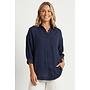 SIMPLY STYLED BUTTON DOWN TOP-NAVY