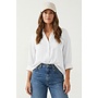 SIMPLY STYLED BUTTON DOWN TOP-OFF WHITE