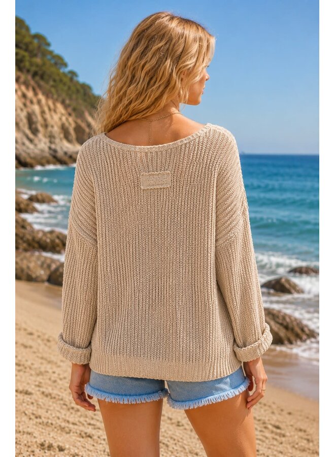 SOFT KNIT ENERGY TOP-BEIGE
