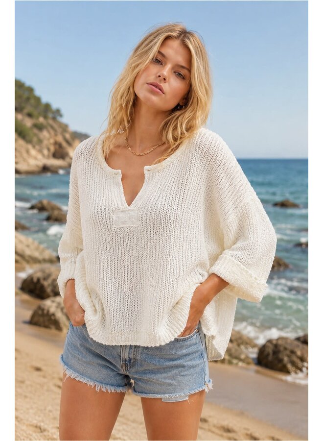 SOFT KNIT ENERGY TOP-IVORY