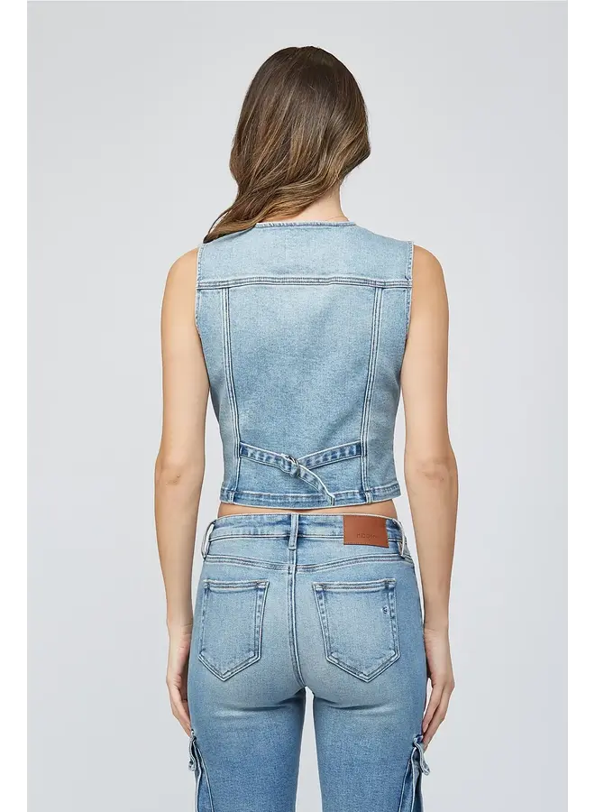 REBEL FITTED DENIM VEST