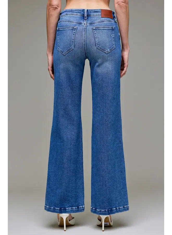 CHRIS MID RISE FLARE PINTUCK JEAN