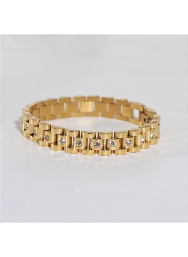 BLAIRE 18KGP DIAMOND WATCH BAND BRACELET-SMALL 16.5CM