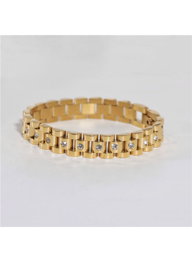 BLAIRE 18KGP DIAMOND WATCH BAND BRACELET-SMALL 16.5CM
