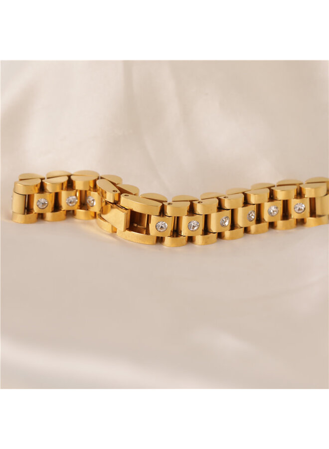 BLAIRE 18KGP DIAMOND WATCH BAND BRACELET-SMALL 16.5CM
