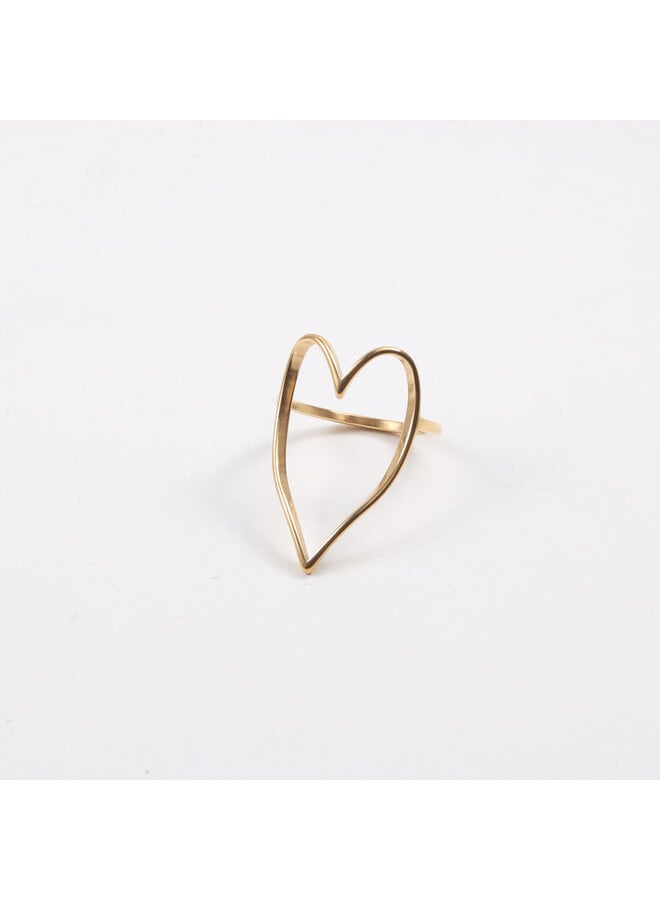 RAFAELA 18KGP SIZED HEART RING