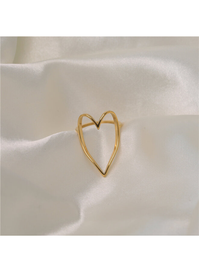 RAFAELA 18KGP SIZED HEART RING