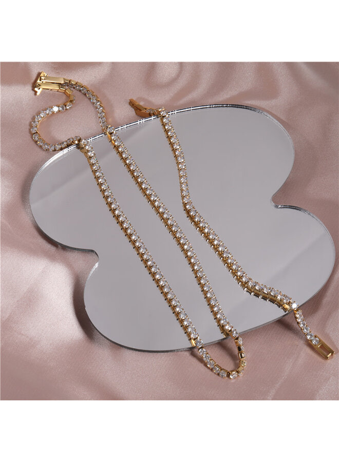 BERLIN 18KGP ZIRCONIA PAVED BRACELET