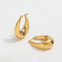 ALIANA 18KGP OVAL HOOP EARRINGS