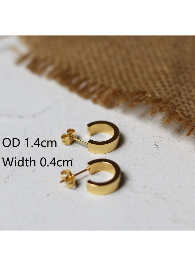 AMELIA 18KGP SMALL HOOP EARRINGS