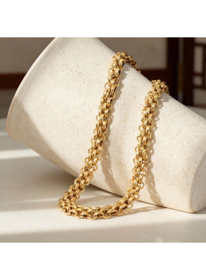 NERIAH 18KGP RETRO CHOKER NECKLACE