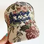 EVERYTHING HALLELUJAH EMBROIDERED FLORAL TRUCKER HAT
