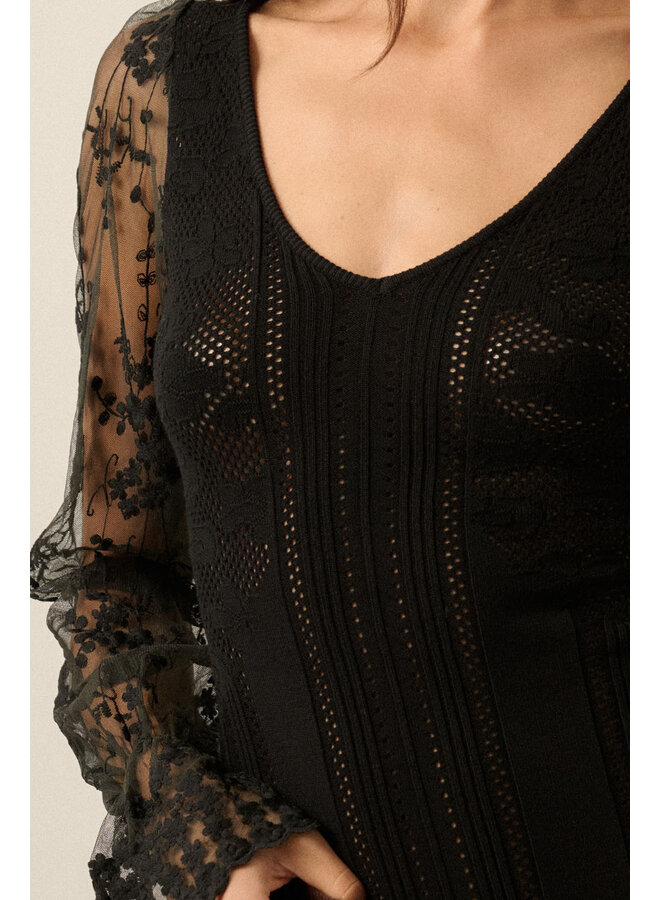 IT POINTS TO ME BODYSUIT-BLACK