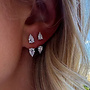 AMANDA 18KGP WATERDROP HOOP EARRINGS