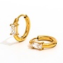 EMMELINE  18KGP HUGGIE HOOP EARRINGS