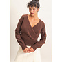 SIMPLY YOU LONG SLEEVE TOP-DARK BROWN