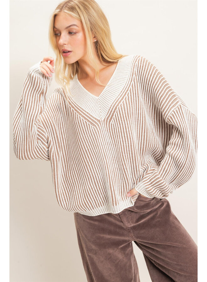 FALL VIBES STRIPED TOP