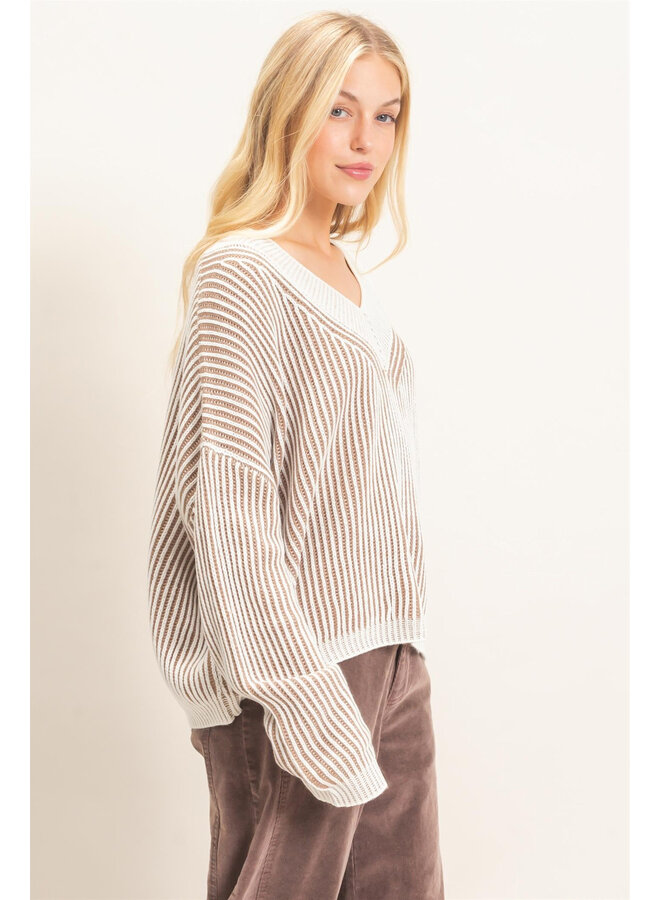 FALL VIBES STRIPED TOP