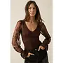 IT POINTS TO ME BODYSUIT-BROWN