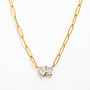 NAOMI 18KGP DOUBLE PENDANT NECKLACE