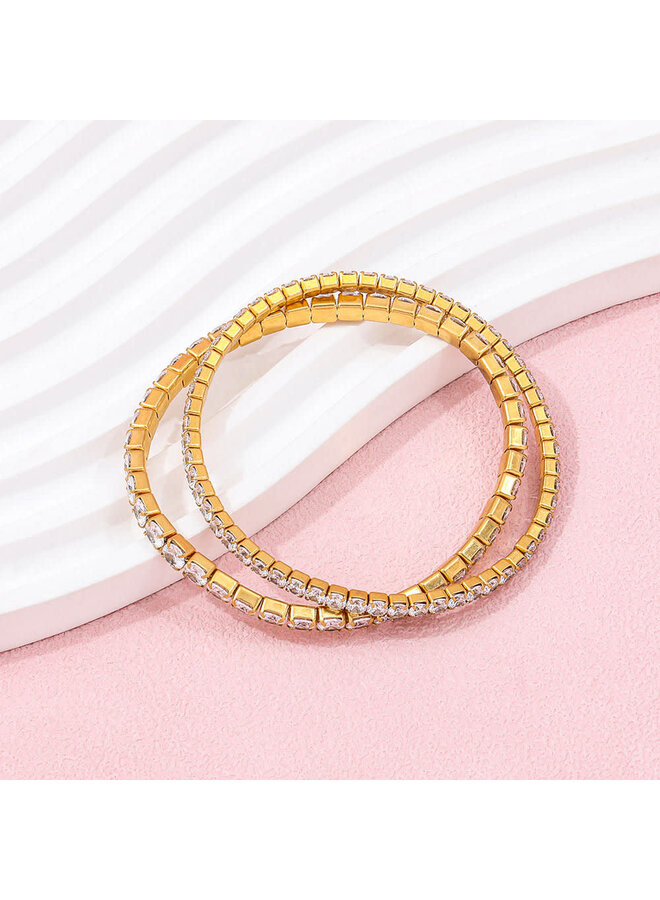 BLANCA 18KGP PAVED TENNIS BRACELET