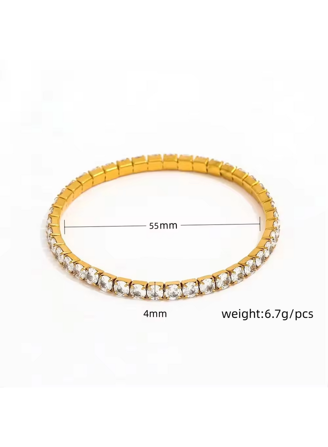 BLANCA 18KGP PAVED TENNIS BRACELET