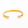 BLOSSOM 18KGP TEARDROP ZIRCONIA CUFF BRACELET