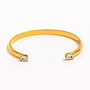 BETSY 18KGP SQUARE ZIRCONIA CUFF BRACELET