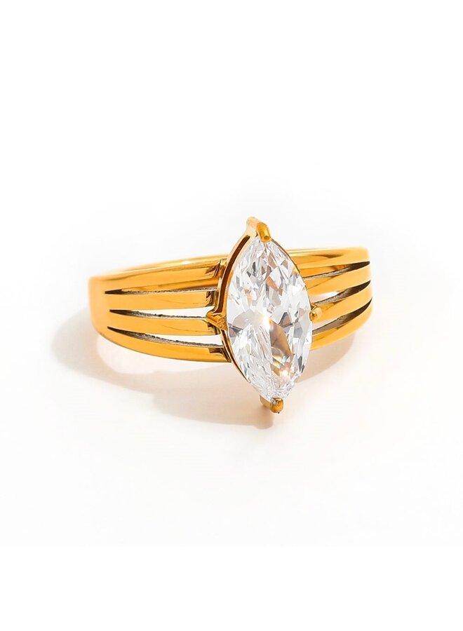 REIGN 18KGP SIZED RING