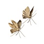 5" RESIN/METAL BUTTERFLY DECOR-CHAMPAGNE GOLD
