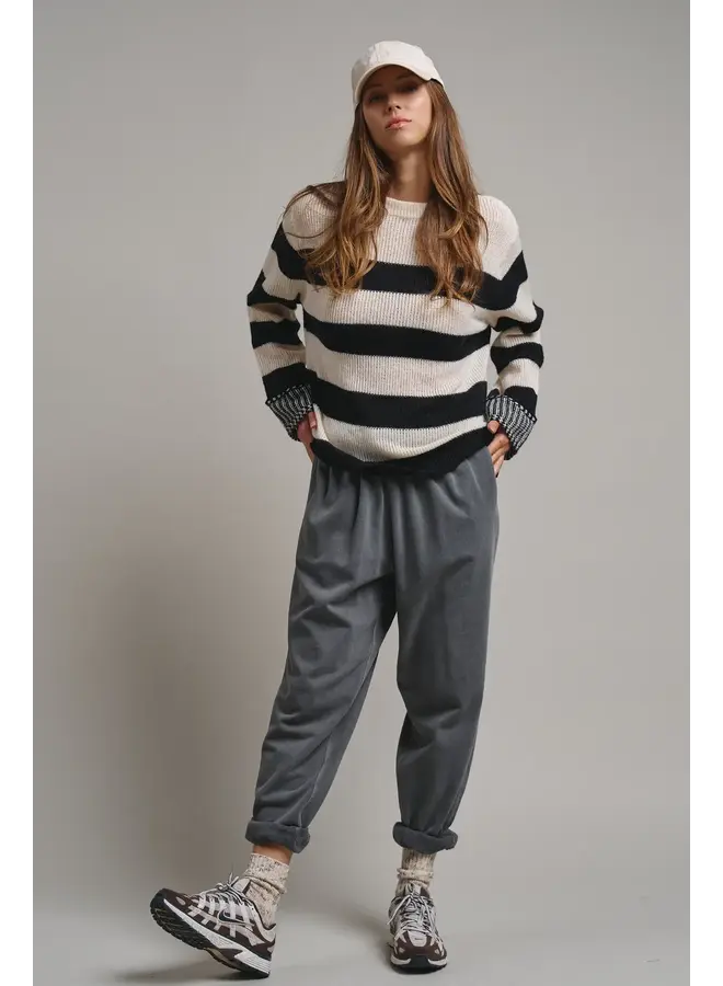 I LIKE THEM CHUNKY STRIPED KNIT TOP