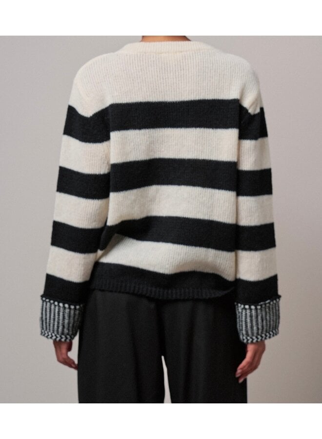 I LIKE THEM CHUNKY STRIPED KNIT TOP