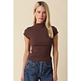NOT SO BASIC MOCK NECK KNIT TOP-BROWN