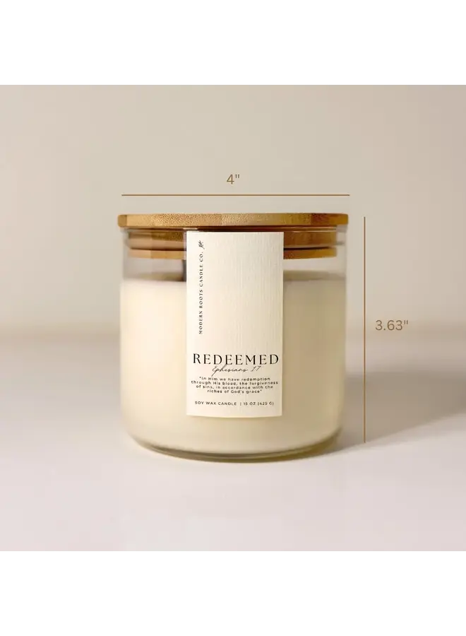 REDEEMED | EUCALYPTUS & MINT | 15 OZ SOY CANDLE