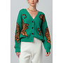 LOVE OF TIGERS CARDIGAN - GREEN