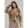 LOVE OF TIGERS CARDIGAN - OATMEAL