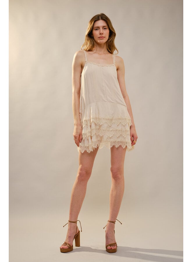 SLIPPED INTO LACE DRESS