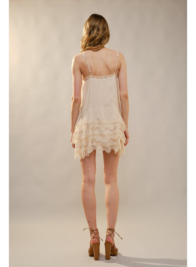 SLIPPED INTO LACE DRESS